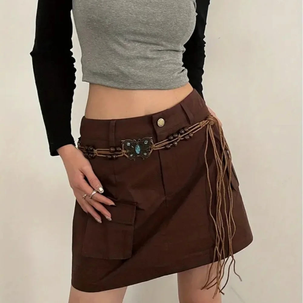 Boho Butterfly Flower Wax Rope Waistband